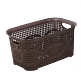 Örgü Çamaşır Sepeti 54*33*26 cm Kahve